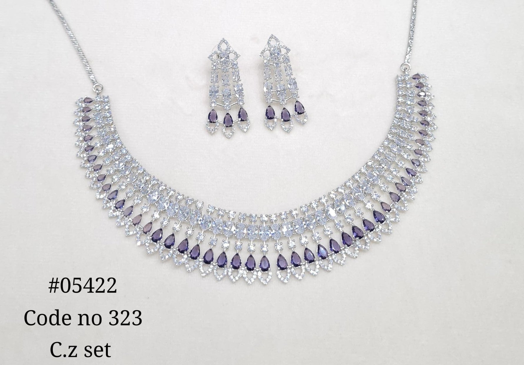 Cz Necklace 05422 - KRISHNA'S SWETA JEWELLERY