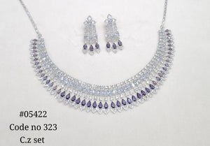 Cz Necklace 05422 - KRISHNA'S SWETA JEWELLERY
