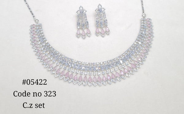 Cz Necklace 05422 - KRISHNA'S SWETA JEWELLERY