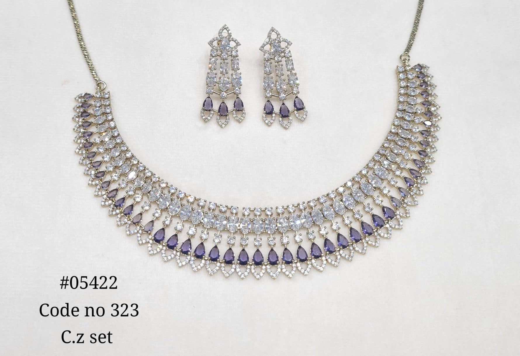 Cz Necklace 05422 - KRISHNA'S SWETA JEWELLERY