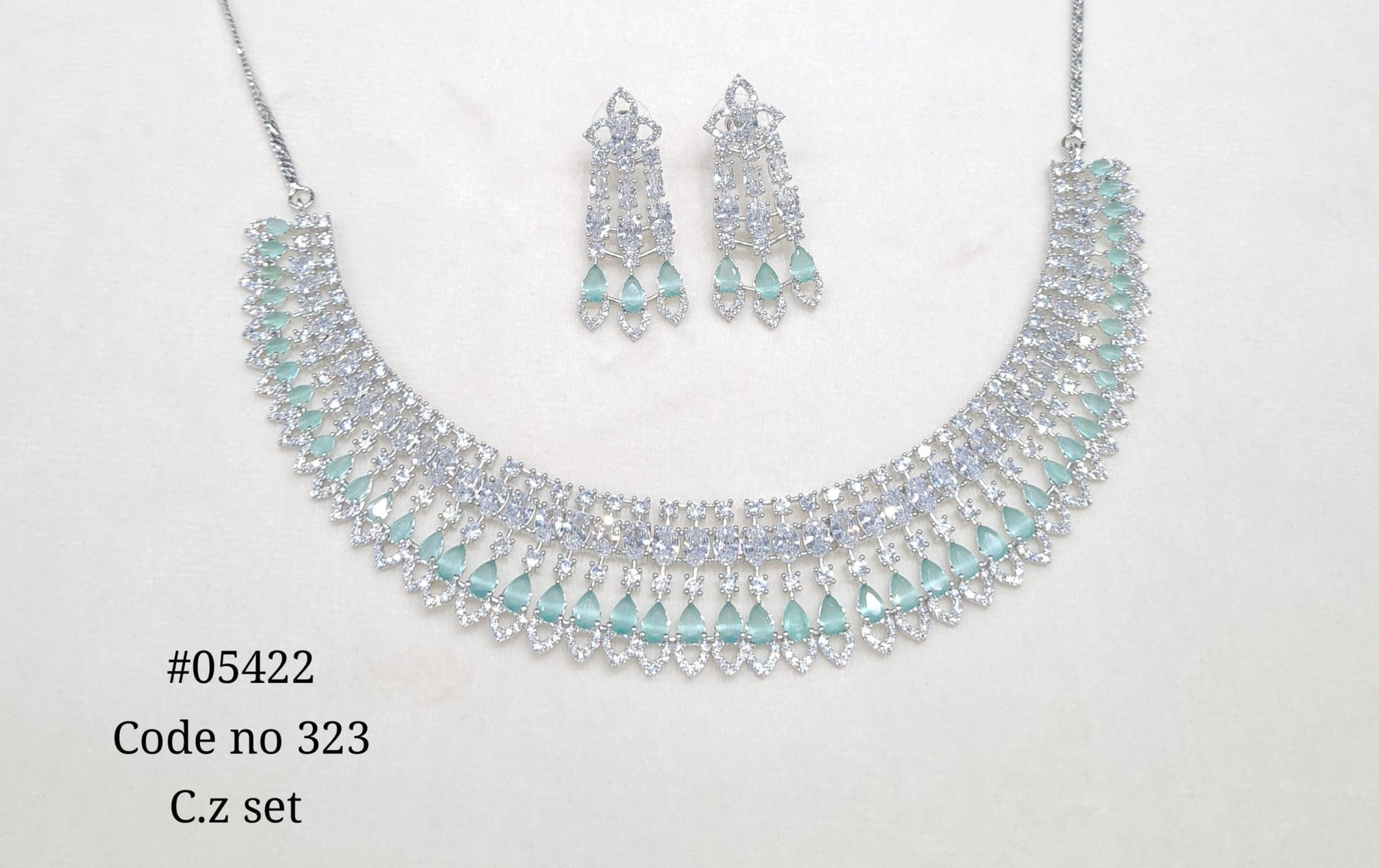 Cz Necklace 05422 - KRISHNA'S SWETA JEWELLERY