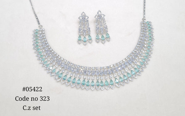 Cz Necklace 05422 - KRISHNA'S SWETA JEWELLERY