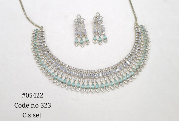 Cz Necklace 05422 - KRISHNA'S SWETA JEWELLERY