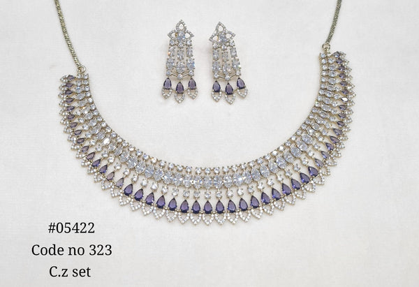 Cz Necklace 05422 - KRISHNA'S SWETA JEWELLERY