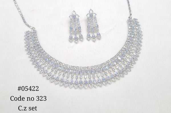 Cz Necklace 05422 - KRISHNA'S SWETA JEWELLERY