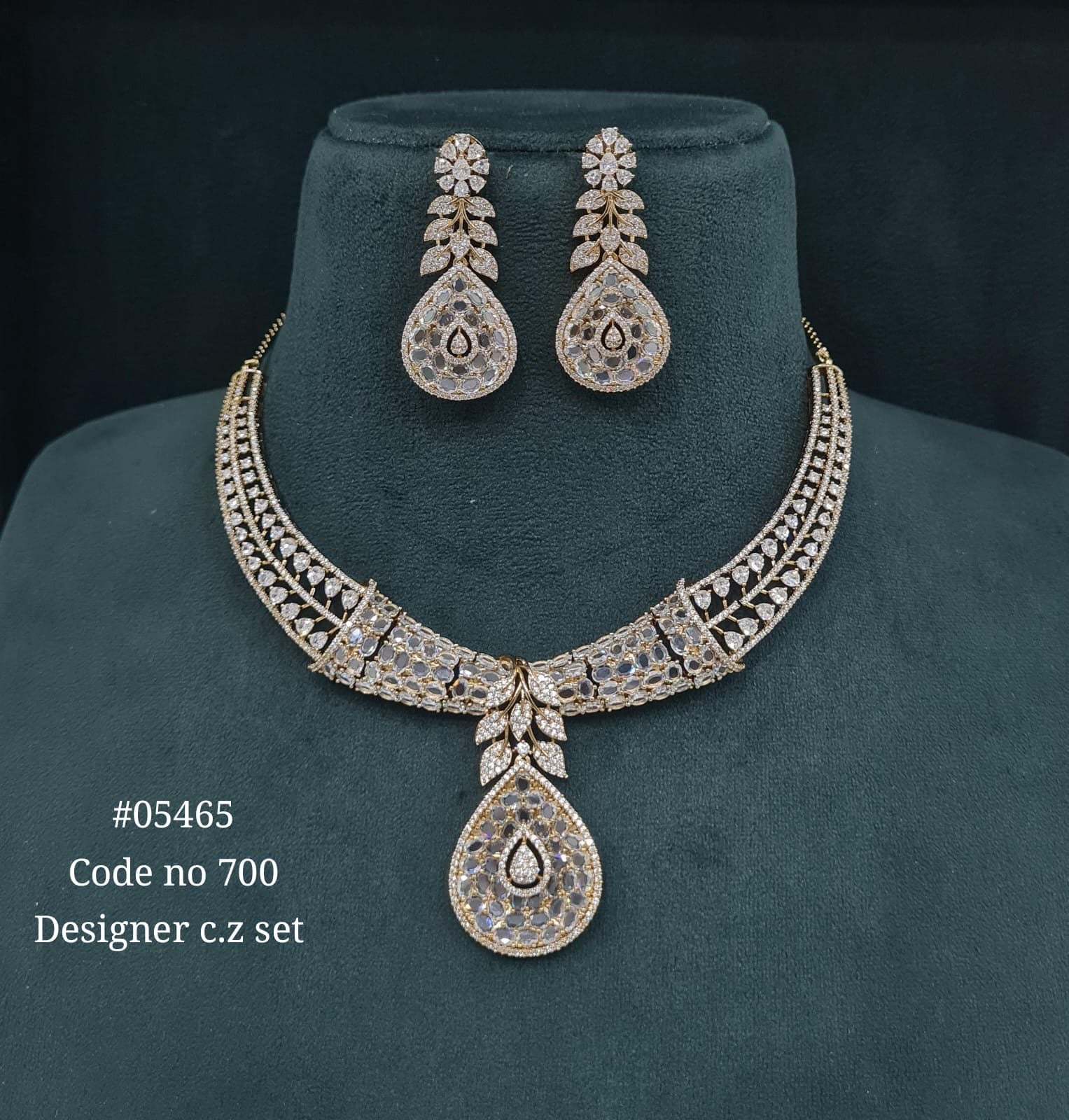 Cz Necklace 05465 - KRISHNA'S SWETA JEWELLERY