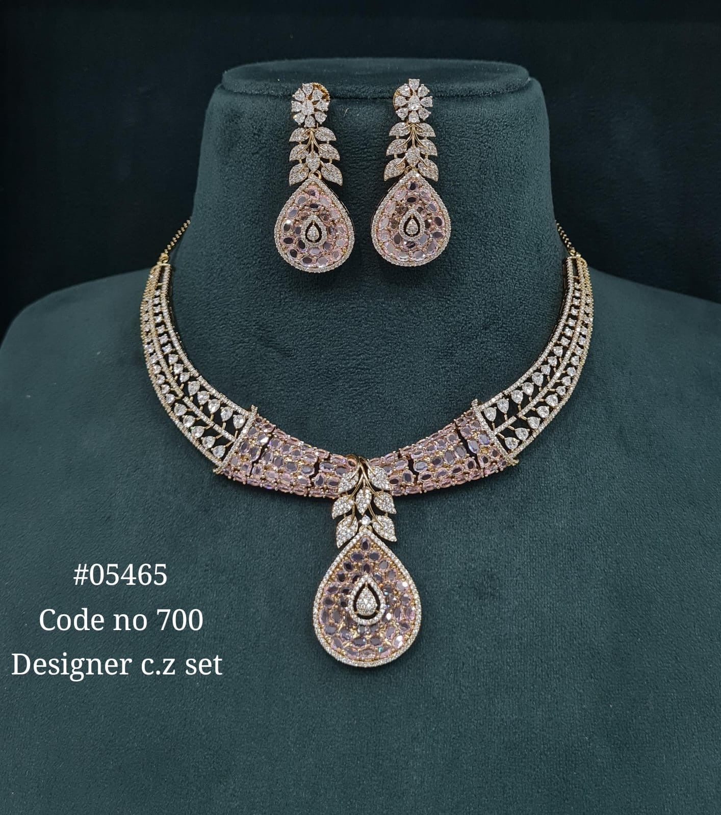 Cz Necklace 05465 - KRISHNA'S SWETA JEWELLERY