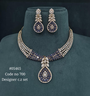 Cz Necklace 05465 - KRISHNA'S SWETA JEWELLERY