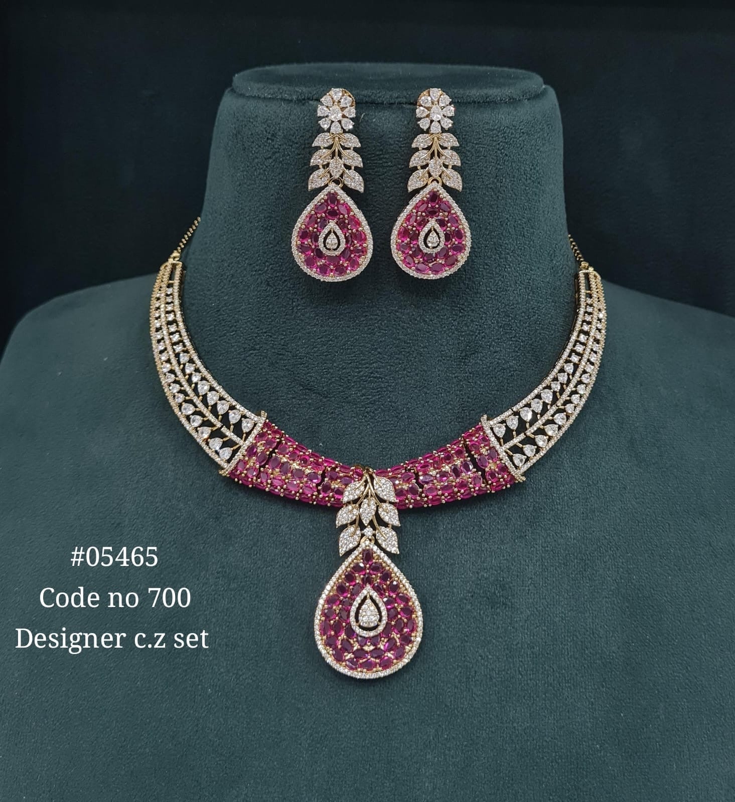 Cz Necklace 05465 - KRISHNA'S SWETA JEWELLERY