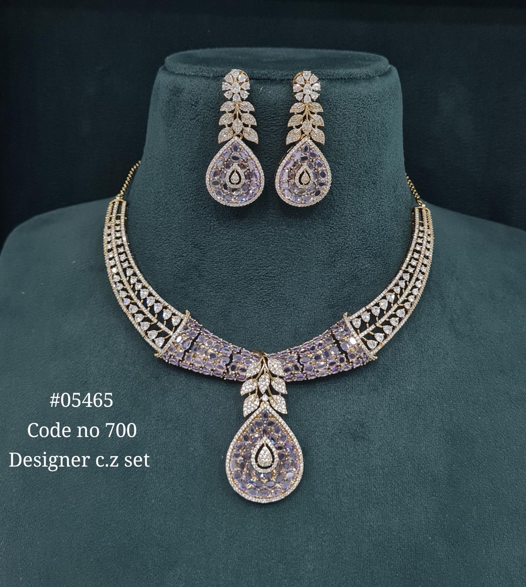 Cz Necklace 05465 - KRISHNA'S SWETA JEWELLERY