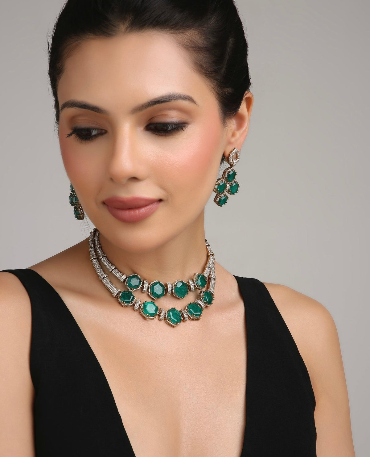 Cz Necklace 05522 - KRISHNA'S SWETA JEWELLERY