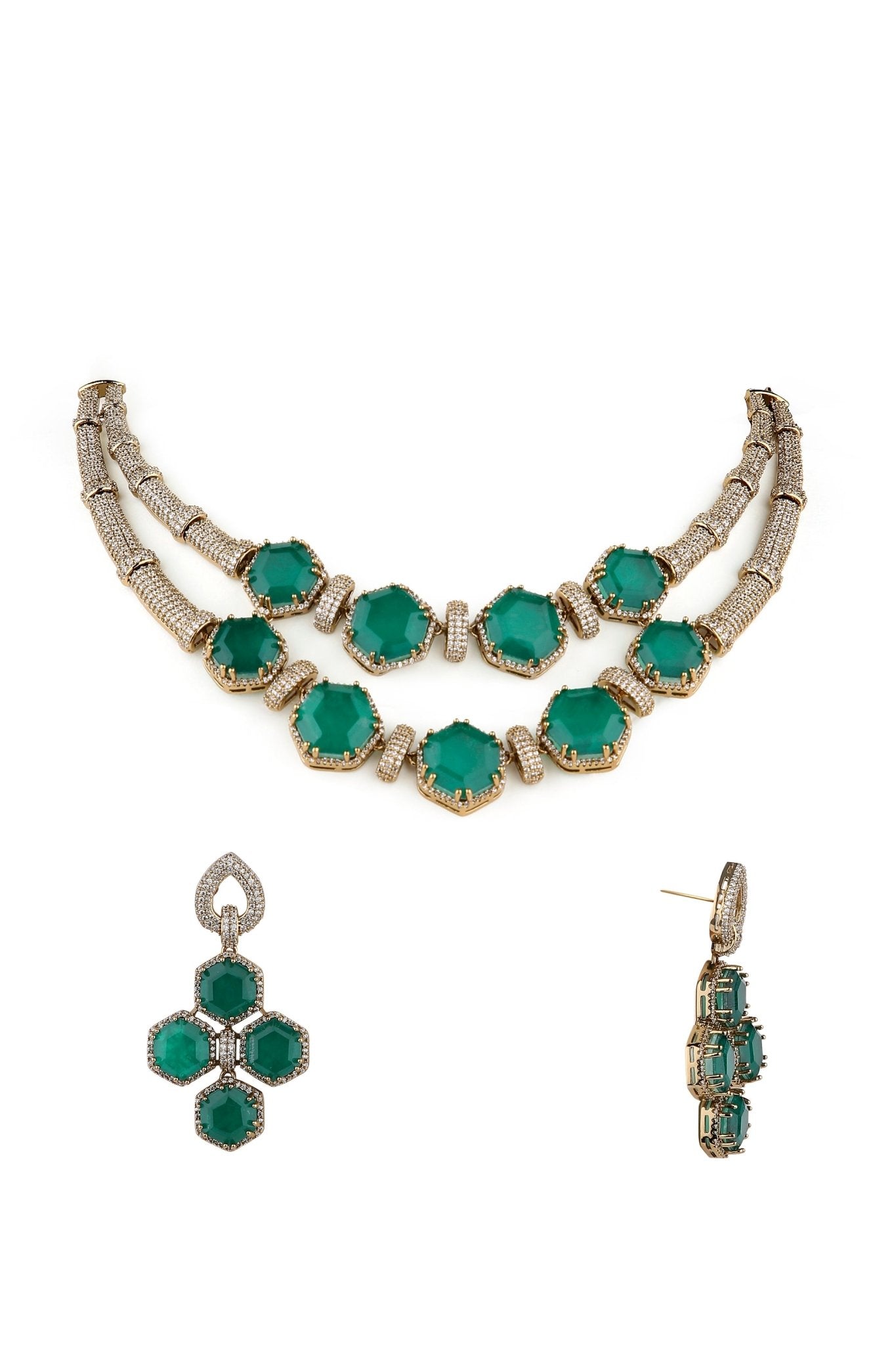 Cz Necklace 05522 - KRISHNA'S SWETA JEWELLERY