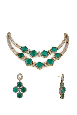 Cz Necklace 05522 - KRISHNA'S SWETA JEWELLERY