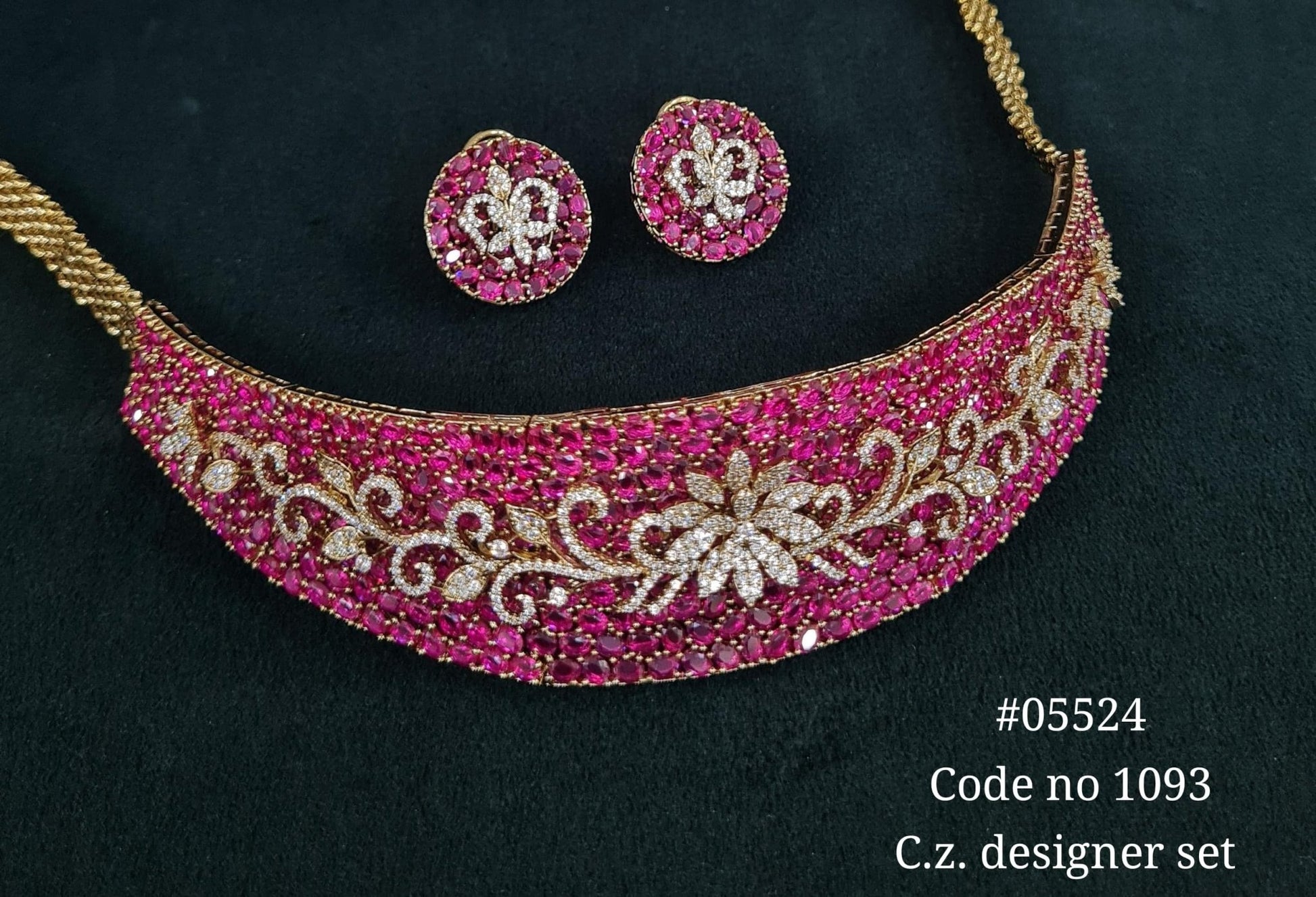 Cz Necklace 05524 - KRISHNA'S SWETA JEWELLERY