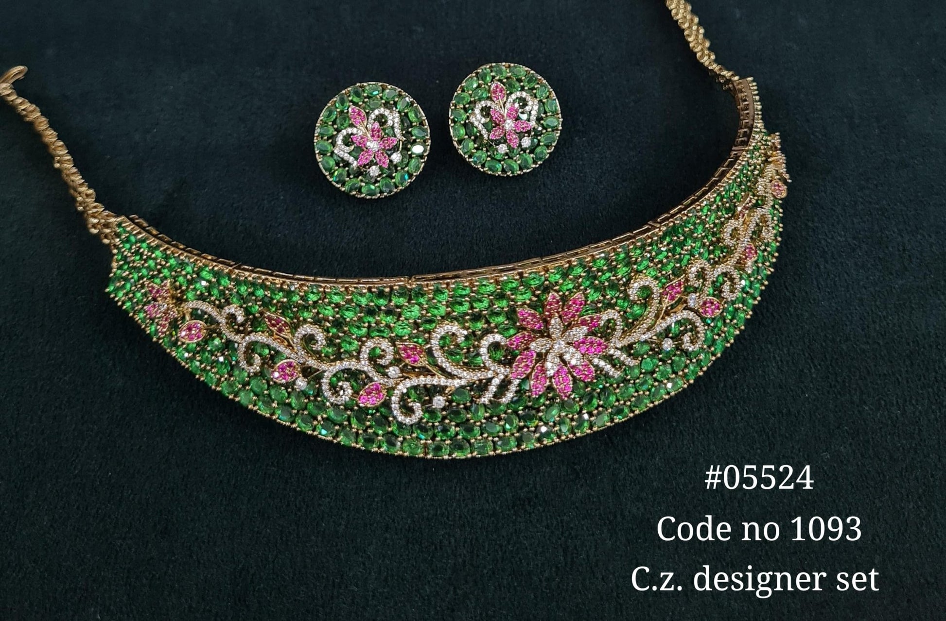 Cz Necklace 05524 - KRISHNA'S SWETA JEWELLERY
