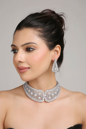Cz Necklace 05714 - KRISHNA'S SWETA JEWELLERY