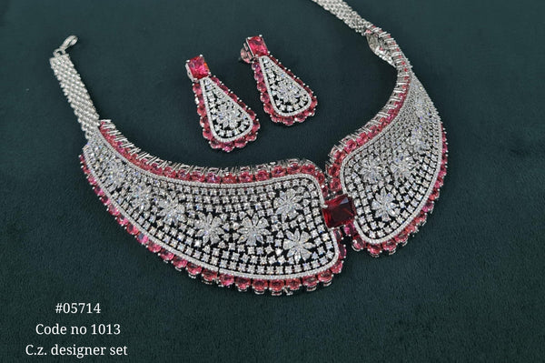 Cz Necklace 05714 - KRISHNA'S SWETA JEWELLERY