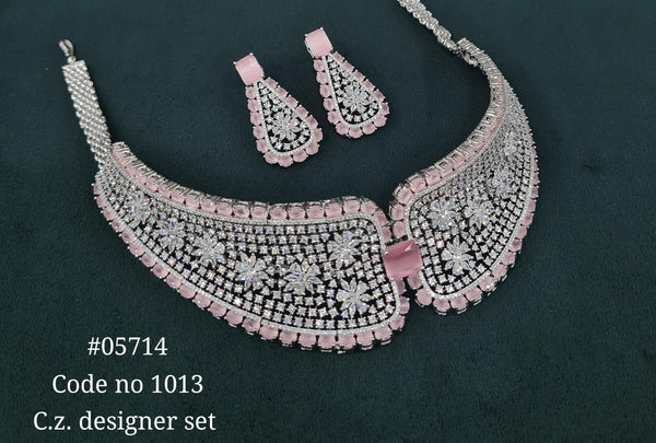 Cz Necklace 05714 - KRISHNA'S SWETA JEWELLERY