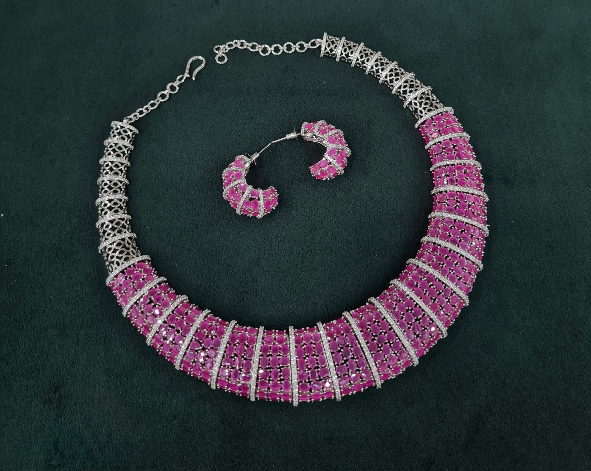Cz Necklace 05968 - KRISHNA'S SWETA JEWELLERY