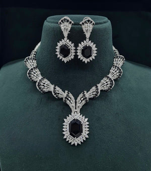 Cz Necklace 06095 - KRISHNA'S SWETA JEWELLERY