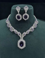 Cz Necklace 06095 - KRISHNA'S SWETA JEWELLERY