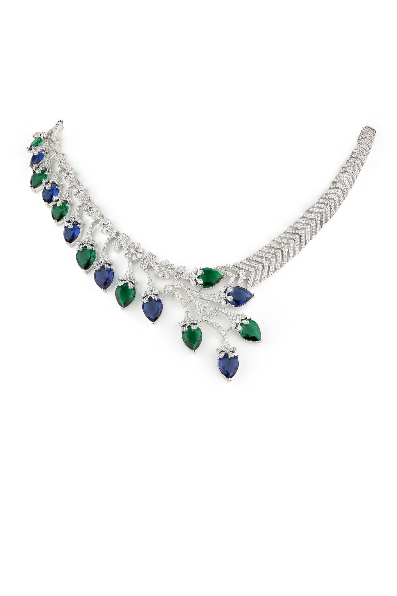 Cz Necklace 06096 - KRISHNA'S SWETA JEWELLERY