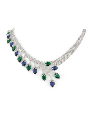 Cz Necklace 06096 - KRISHNA'S SWETA JEWELLERY