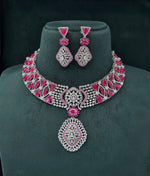 Cz Necklace 06097 - KRISHNA'S SWETA JEWELLERY