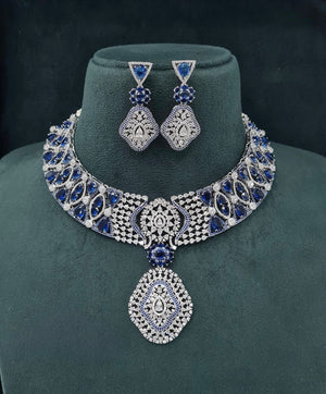 Cz Necklace 06097 - KRISHNA'S SWETA JEWELLERY