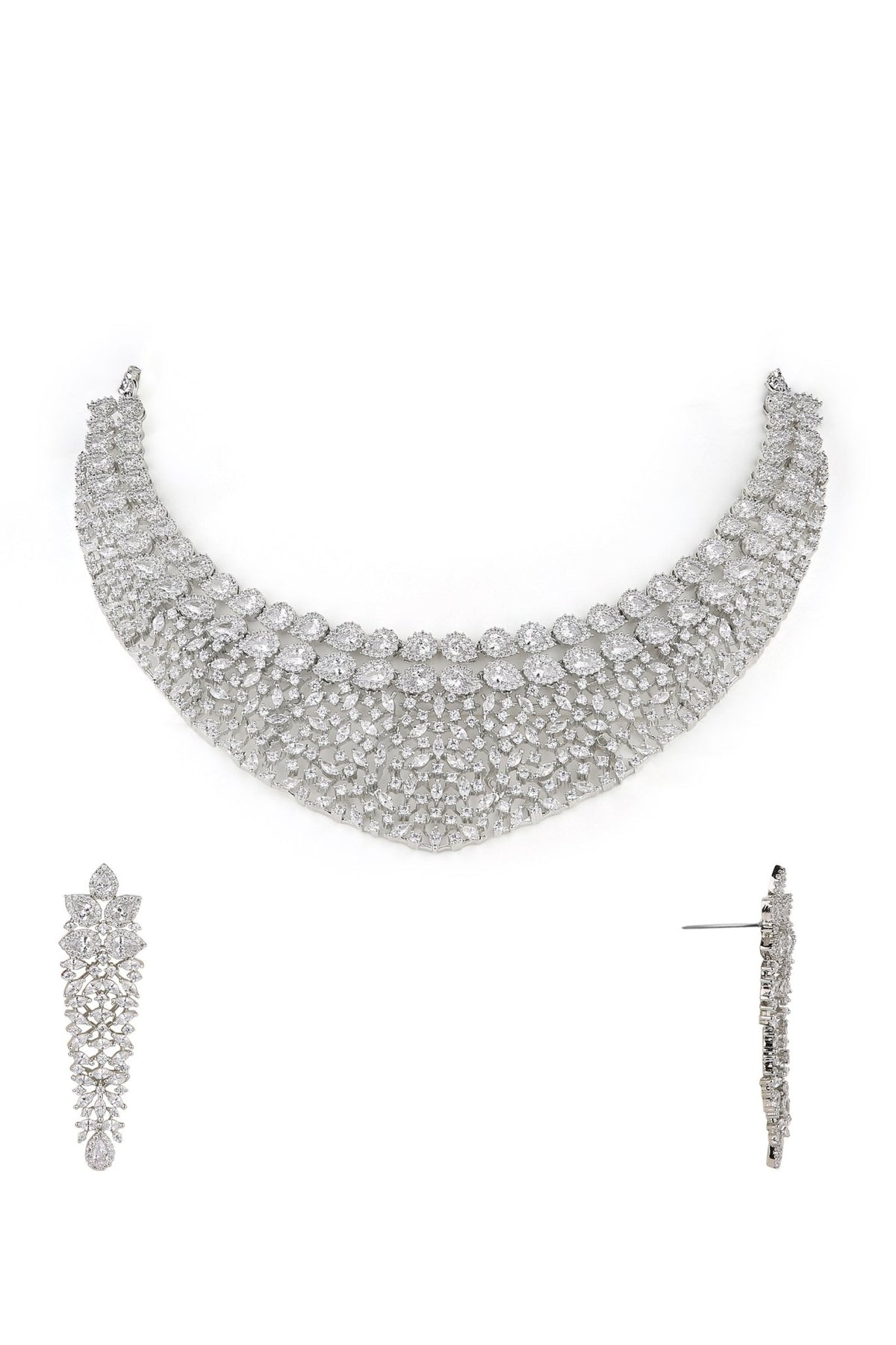 Cz Necklace 06208 - KRISHNA'S SWETA JEWELLERY