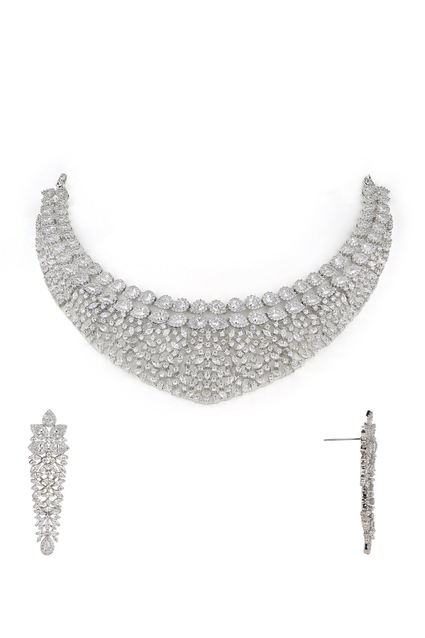 Cz Necklace 06208 - KRISHNA'S SWETA JEWELLERY