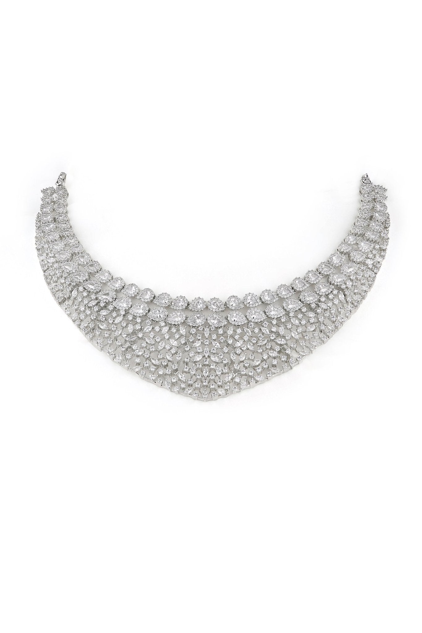 Cz Necklace 06208 - KRISHNA'S SWETA JEWELLERY