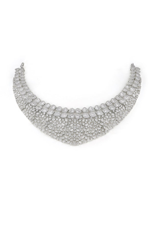 Cz Necklace 06208 - KRISHNA'S SWETA JEWELLERY