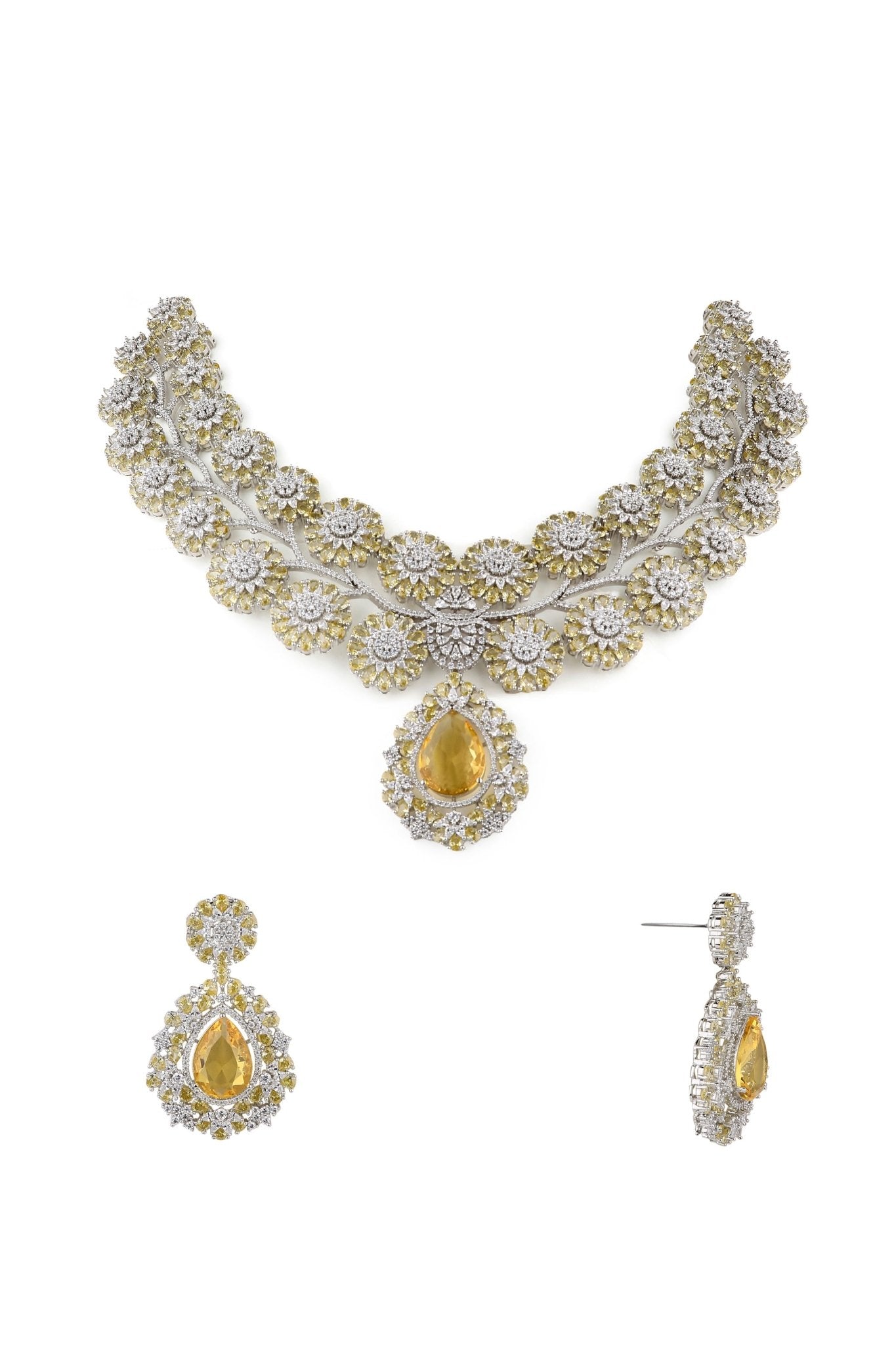 Cz Necklace 06270 - KRISHNA'S SWETA JEWELLERY