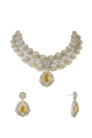 Cz Necklace 06270 - KRISHNA'S SWETA JEWELLERY