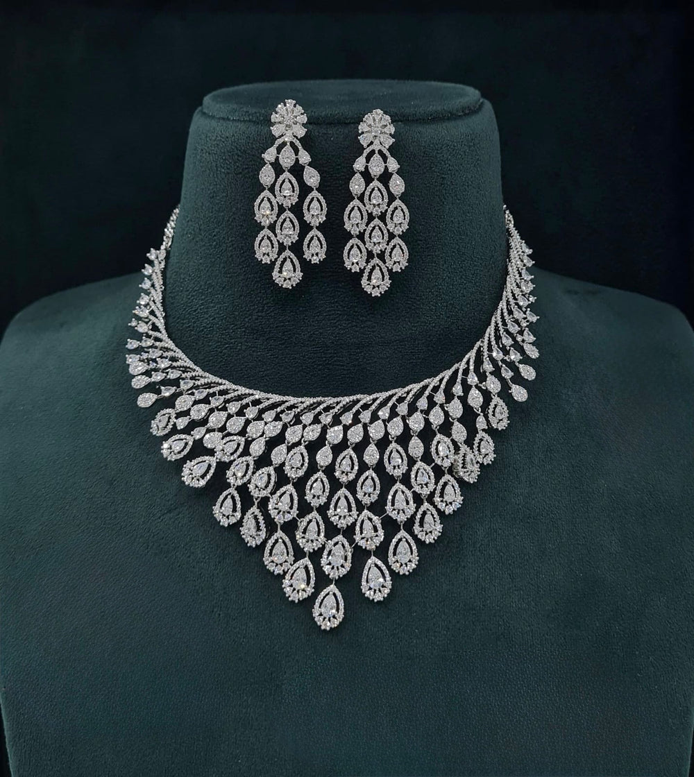 Cz Necklace 06301 - KRISHNA'S SWETA JEWELLERY