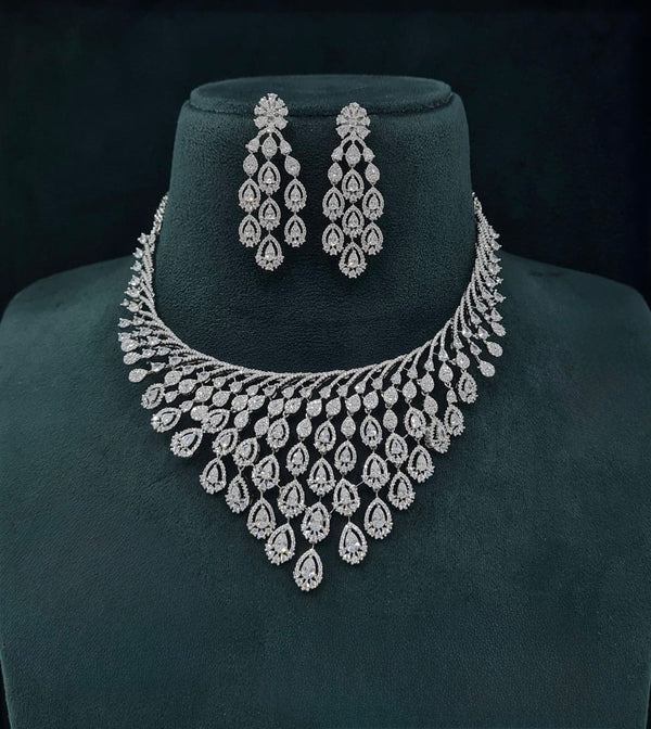 Cz Necklace 06301 - KRISHNA'S SWETA JEWELLERY