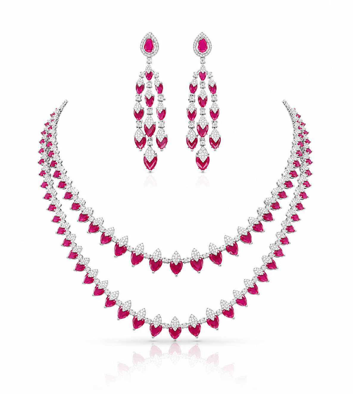 Cz Necklace 06303 - KRISHNA'S SWETA JEWELLERY