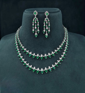 Cz Necklace 06303 - KRISHNA'S SWETA JEWELLERY