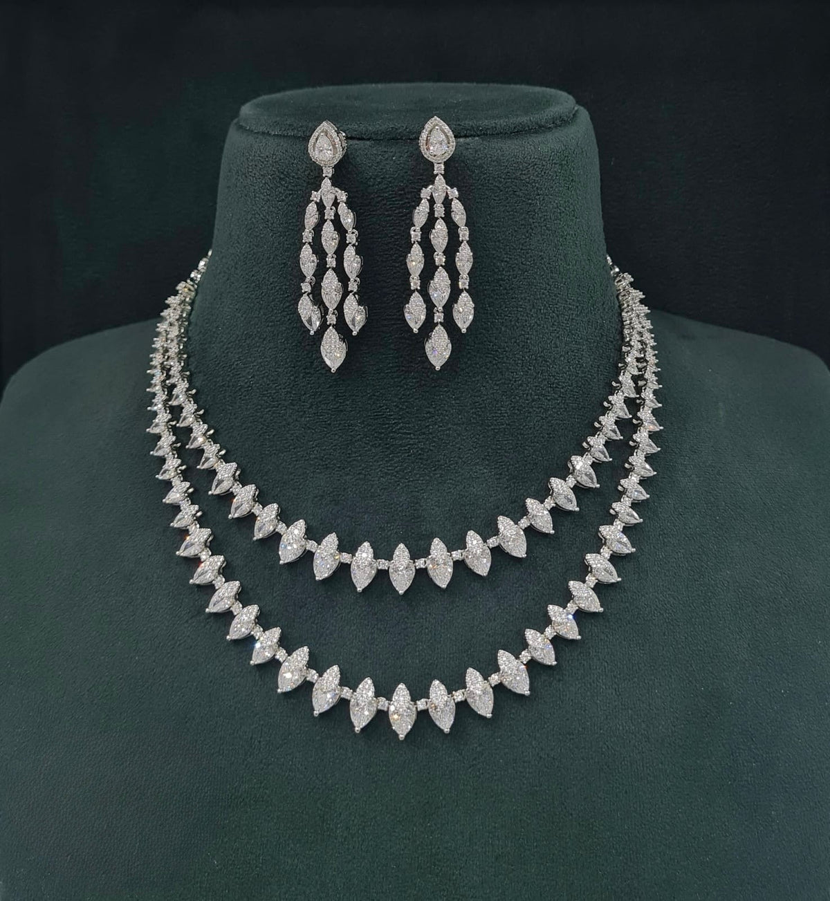 Cz Necklace 06303 - KRISHNA'S SWETA JEWELLERY