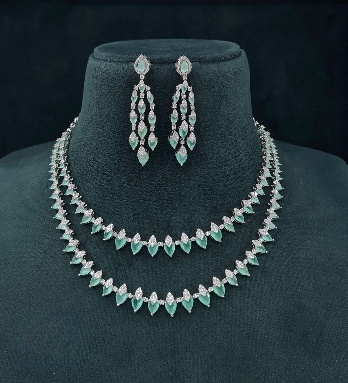 Cz Necklace 06303 - KRISHNA'S SWETA JEWELLERY