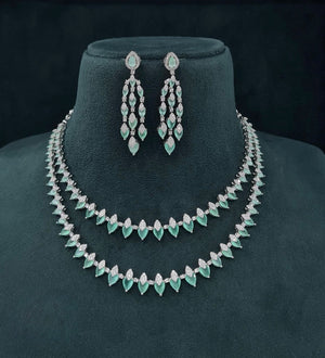 Cz Necklace 06303 - KRISHNA'S SWETA JEWELLERY