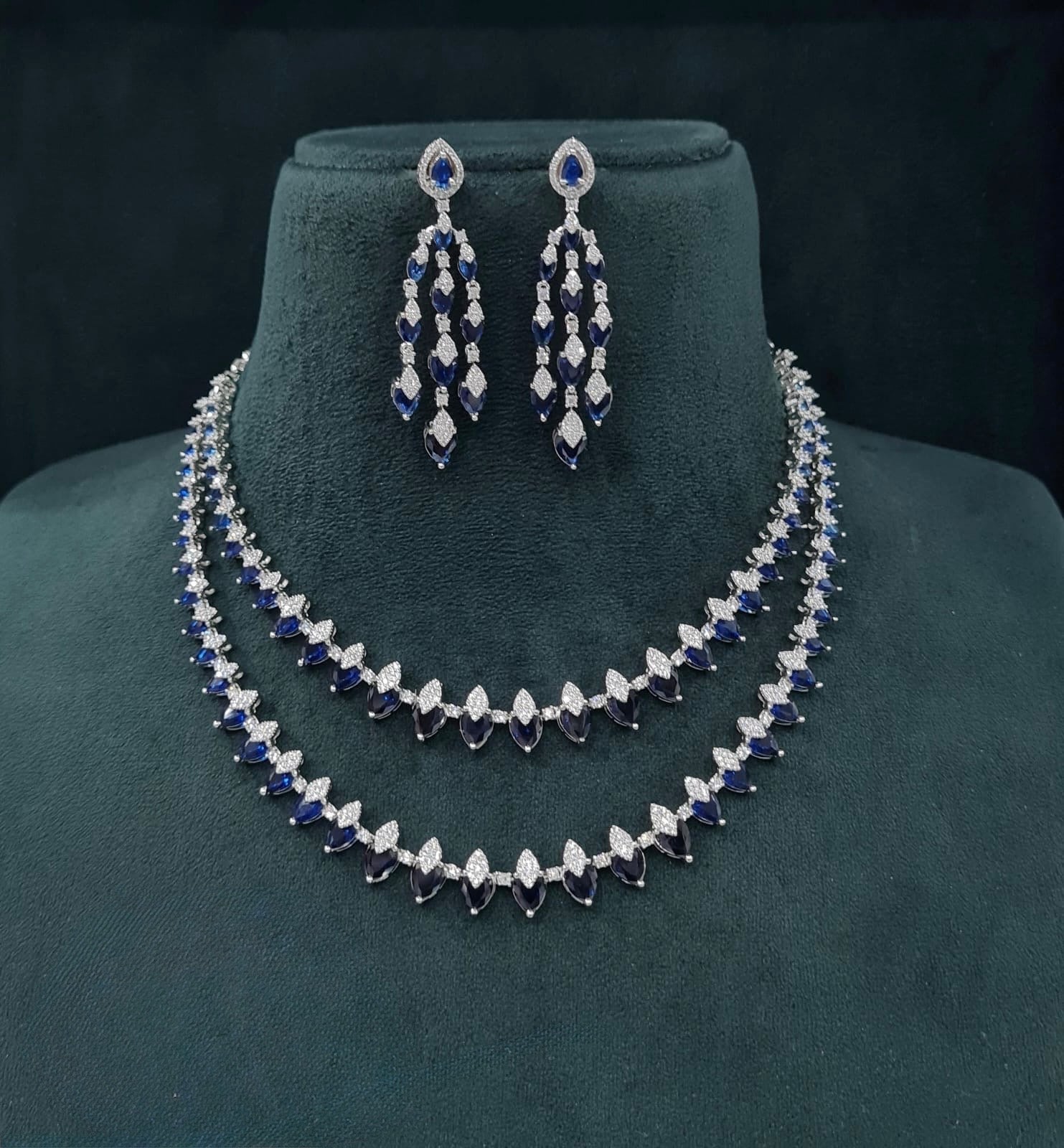 Cz Necklace 06303 - KRISHNA'S SWETA JEWELLERY
