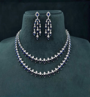 Cz Necklace 06303 - KRISHNA'S SWETA JEWELLERY