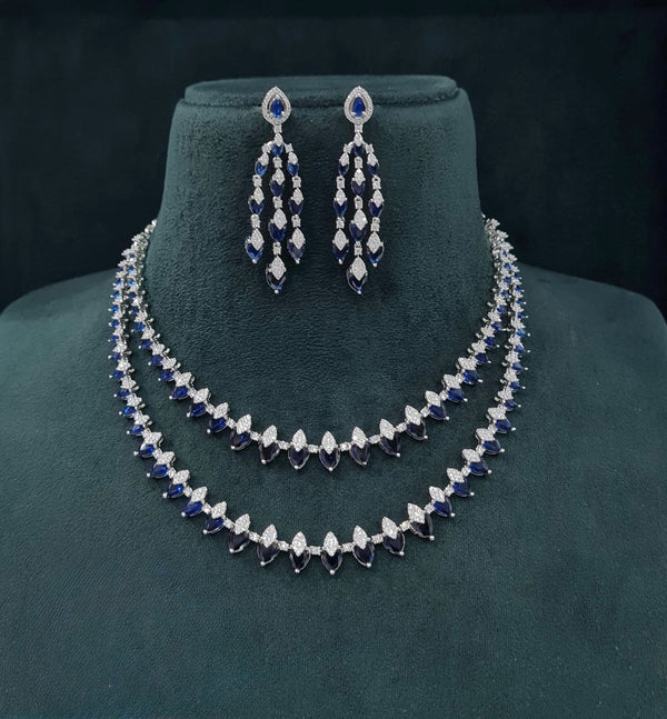 Cz Necklace 06303 - KRISHNA'S SWETA JEWELLERY