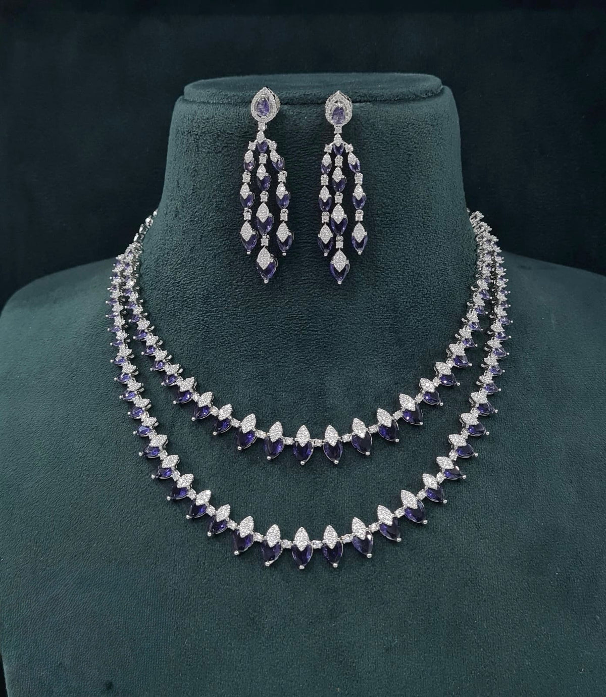 Cz Necklace 06303 - KRISHNA'S SWETA JEWELLERY