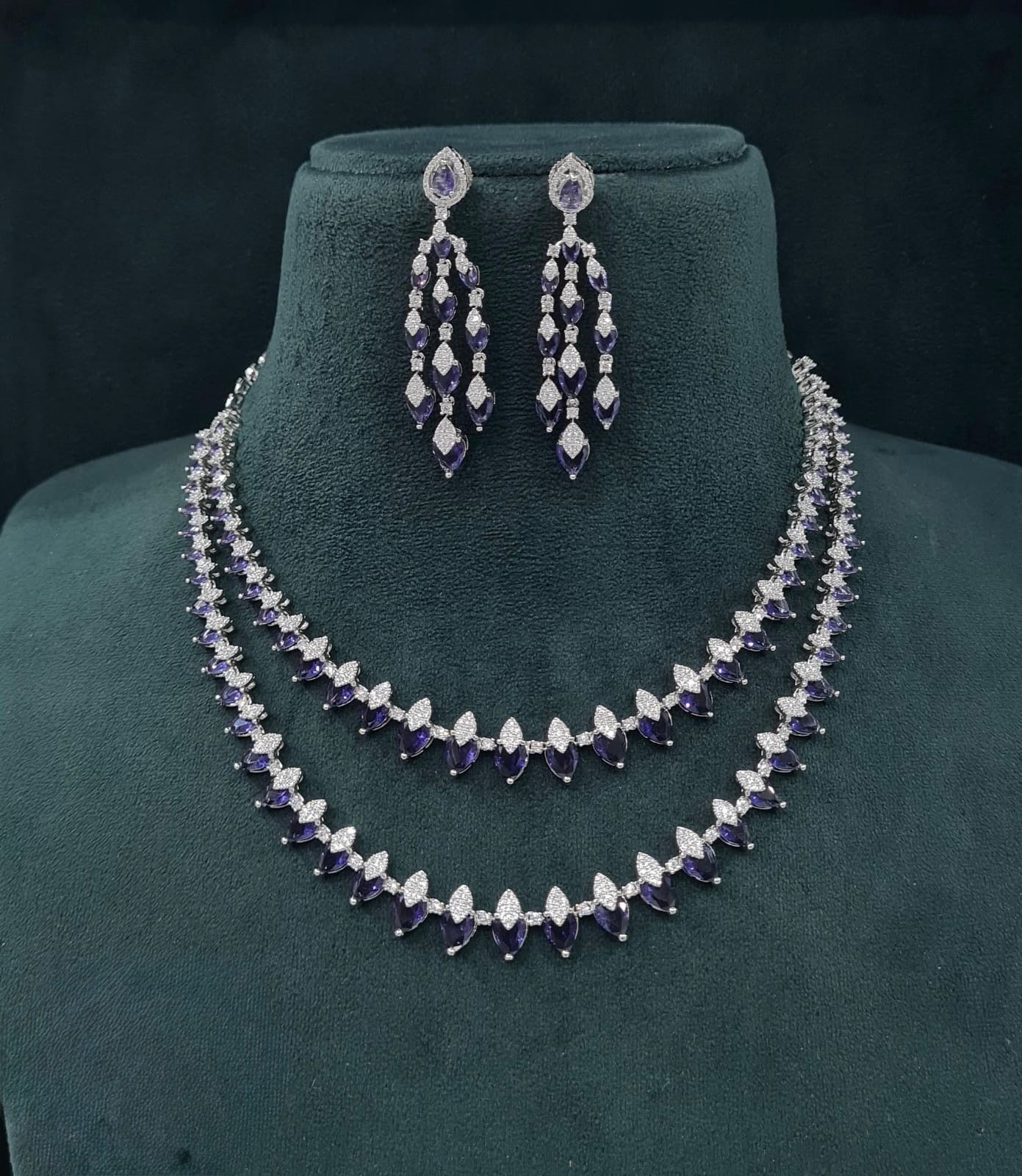 Cz Necklace 06303 - KRISHNA'S SWETA JEWELLERY