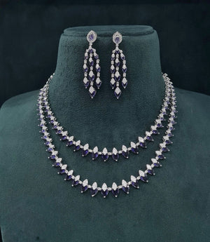 Cz Necklace 06303 - KRISHNA'S SWETA JEWELLERY