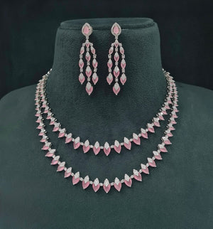 Cz Necklace 06303 - KRISHNA'S SWETA JEWELLERY