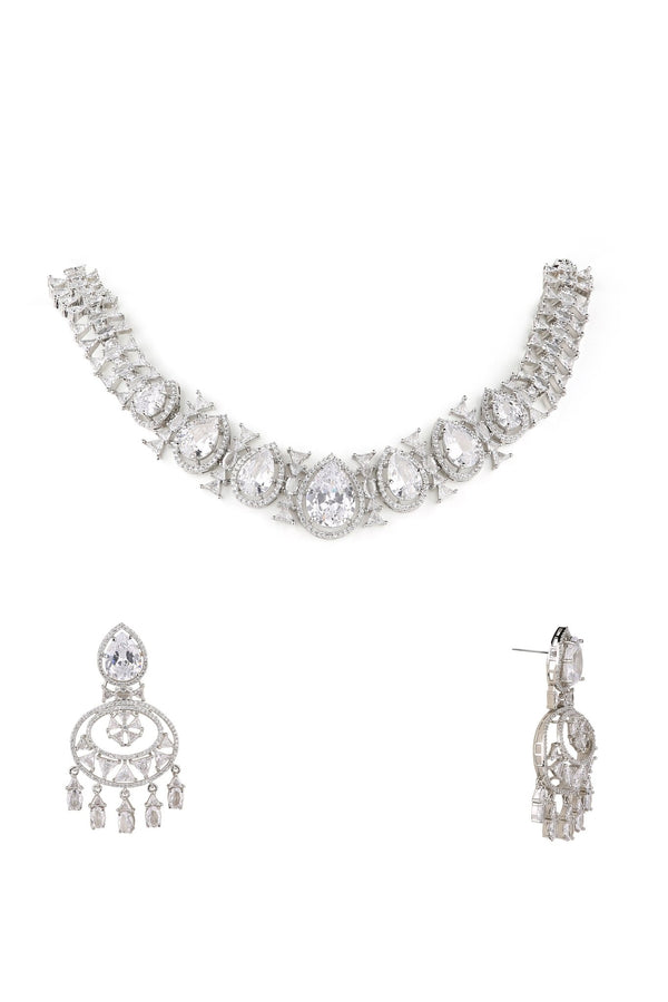 Cz Necklace 06304 - KRISHNA'S SWETA JEWELLERY